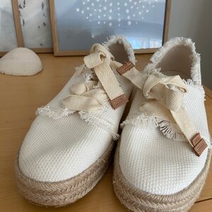 Toms Cream Espadrille Shoes